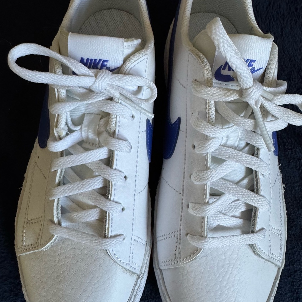 Nike Classic White and Blue Shoes